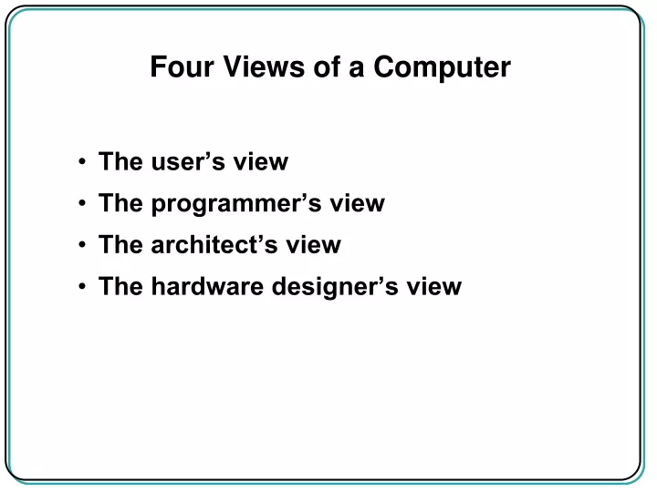 four views of a computer