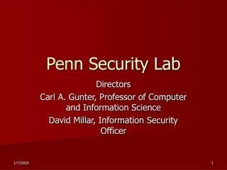 Penn Security Lab