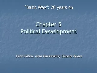 Chapter 5 Political Development