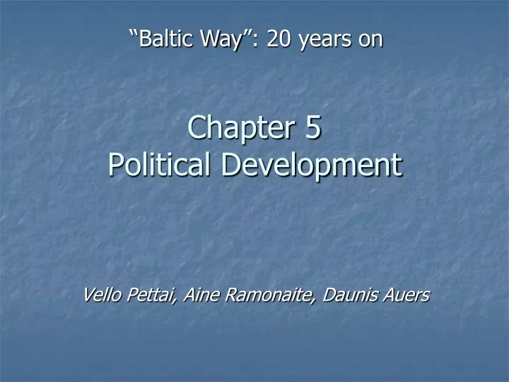 chapter 5 political development