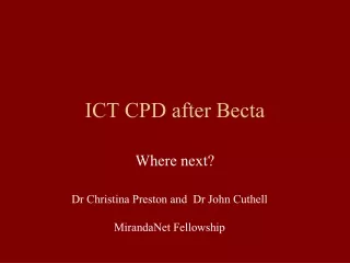 ICT CPD after Becta