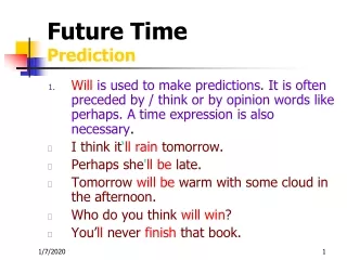 Future Time Prediction