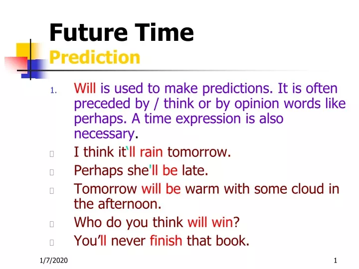 future time prediction