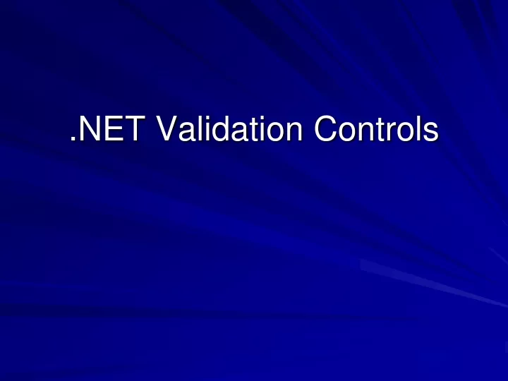 net validation controls