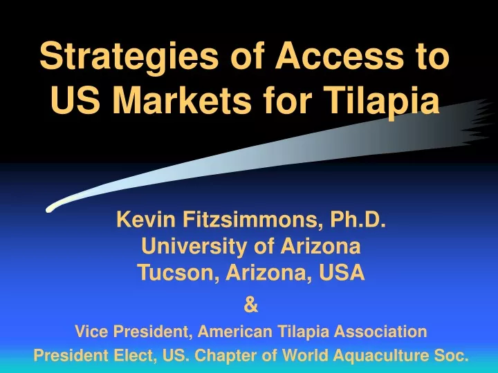 strategies of access to us markets for tilapia