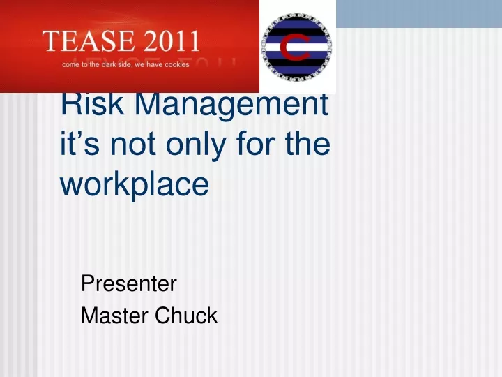 risk management it s not only for the workplace