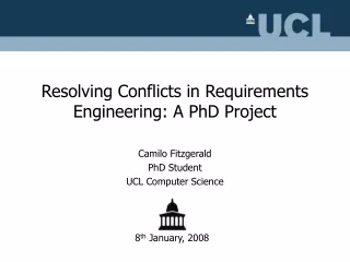 Camilo Fitzgerald PhD Student UCL Computer Science