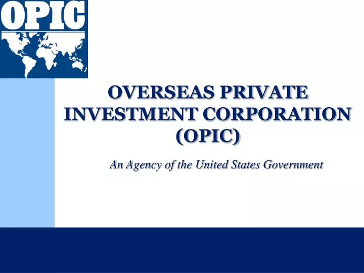 overseas private investment corporation opic