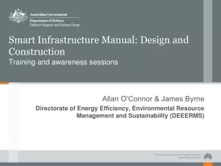 Smart Infrastructure Manual: Design and Construction  Training and awareness sessions