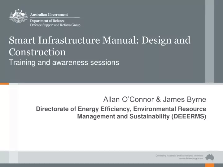 smart infrastructure manual design and construction training and awareness sessions