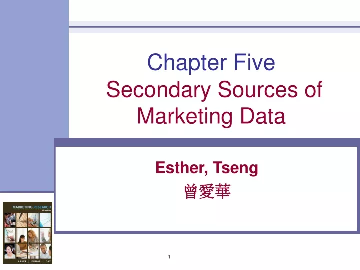 chapter five secondary sources of marketing data