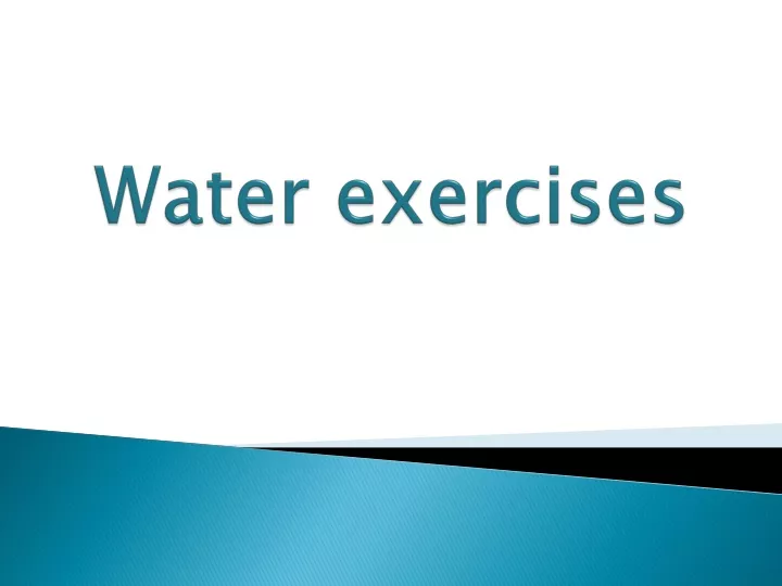 water exercises