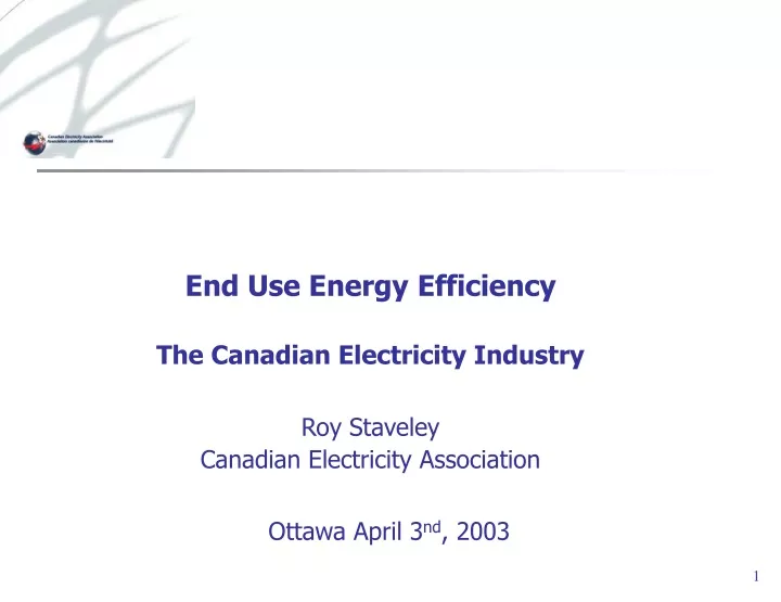 end use energy efficiency the canadian