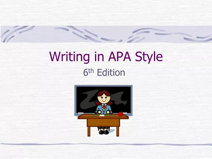writing in apa style