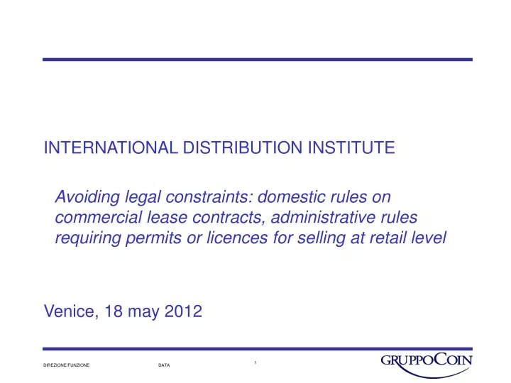 international distribution institute avoiding