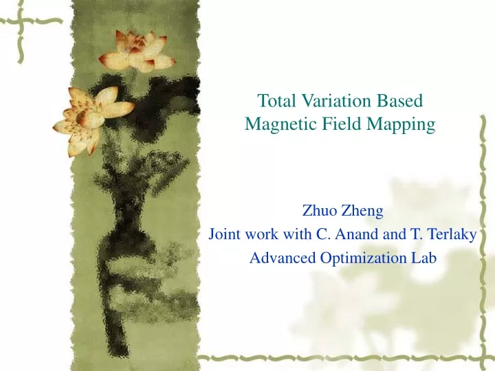total variation based magnetic field mapping