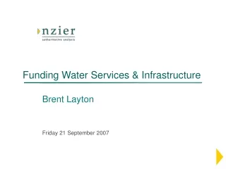 Funding Water Services &amp; Infrastructure
