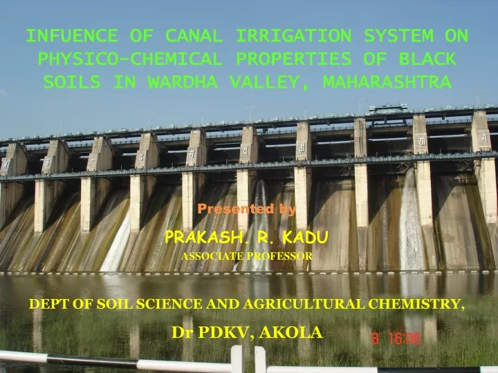 infuence of canal irrigation system on physico