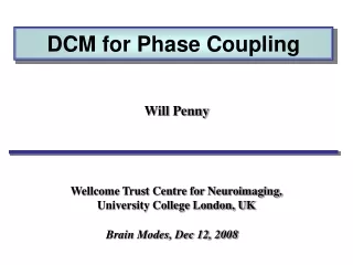 DCM for Phase Coupling