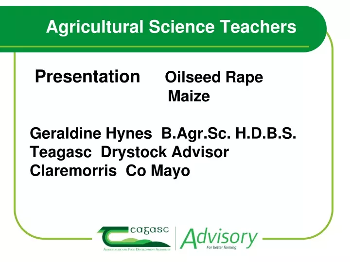 agricultural science teachers