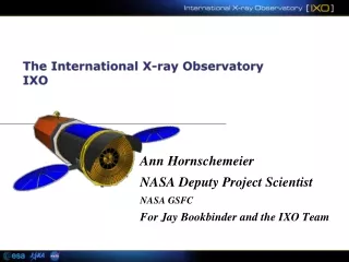 The International X-ray Observatory  IXO
