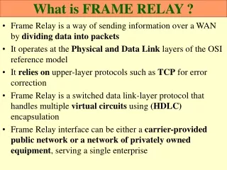 What is FRAME RELAY ?