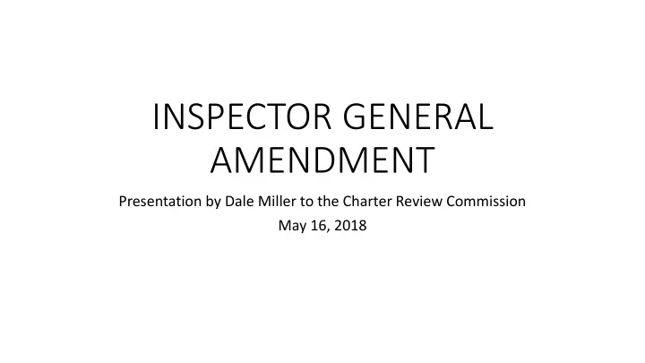 inspector general amendment