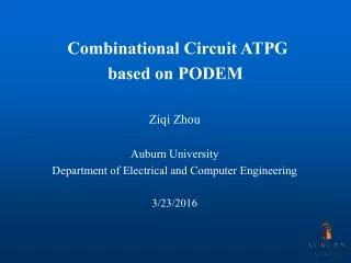 Combinational Circuit ATPG   based on PODEM