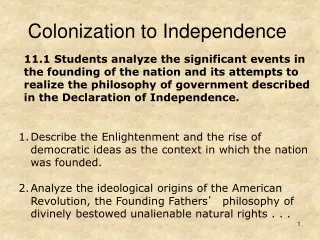 Colonization to Independence