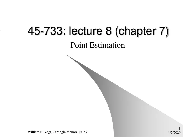 45 733 lecture 8 chapter 7