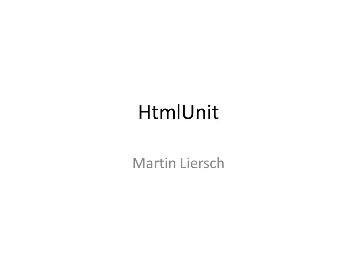 htmlunit