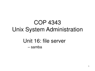 COP 4343 Unix System Administration