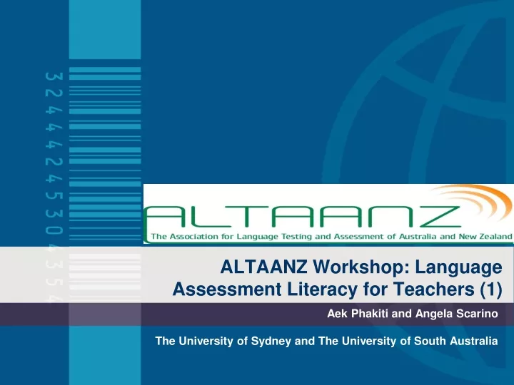 altaanz workshop language assessment literacy for teachers 1