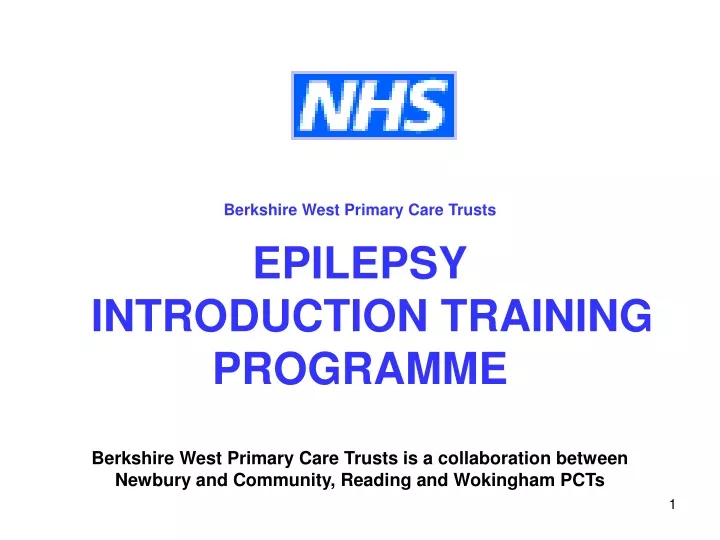 berkshire west primary care trusts epilepsy