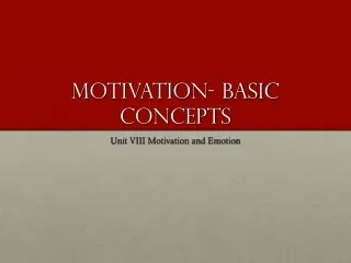 Motivation- Basic Concepts