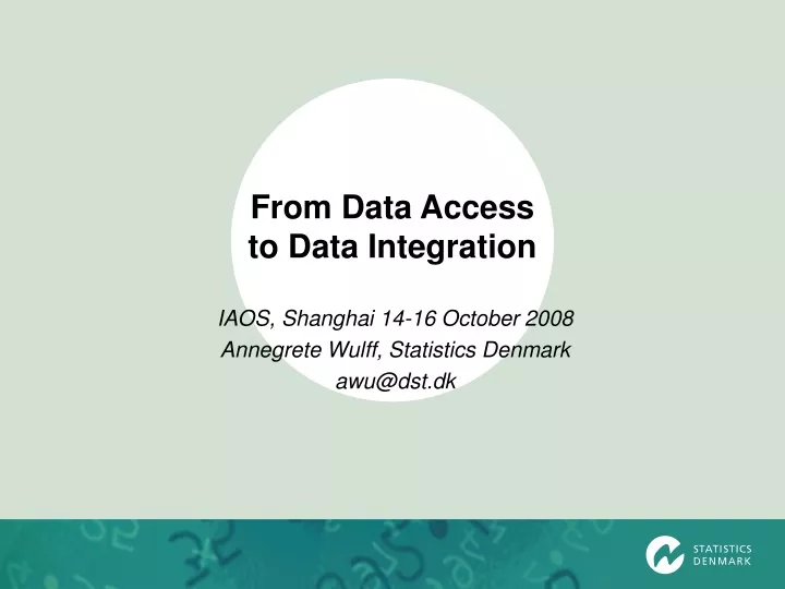from data access to data integration
