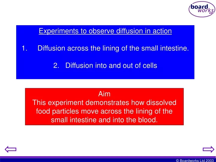 experiments to observe diffusion in action