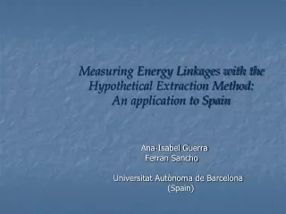 Measuring Energy Linkages with the Hypothetical Extraction Method:  An application to Spain