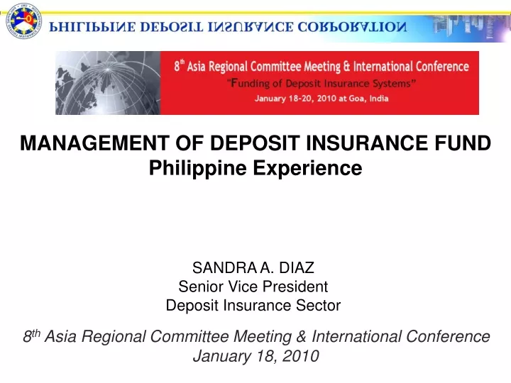 management of deposit insurance fund philippine