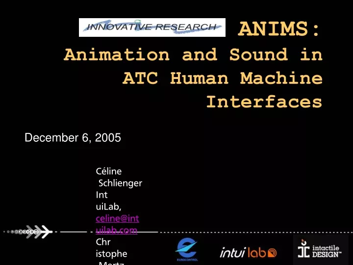 care ino anims animation and sound in atc human machine interfaces