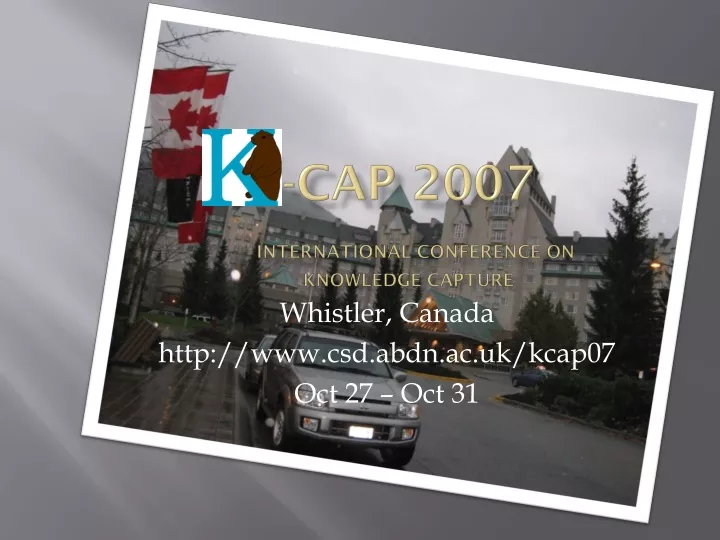 cap 2007 international conference on knowledge capture
