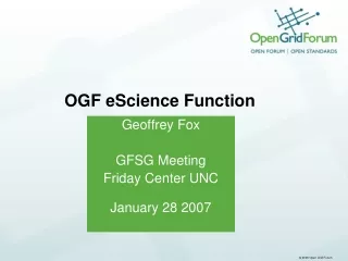 OGF eScience Function