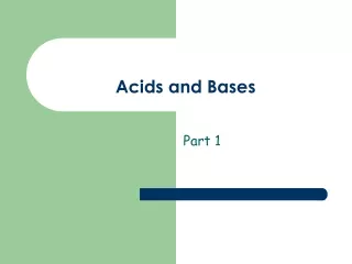 Acids and Bases