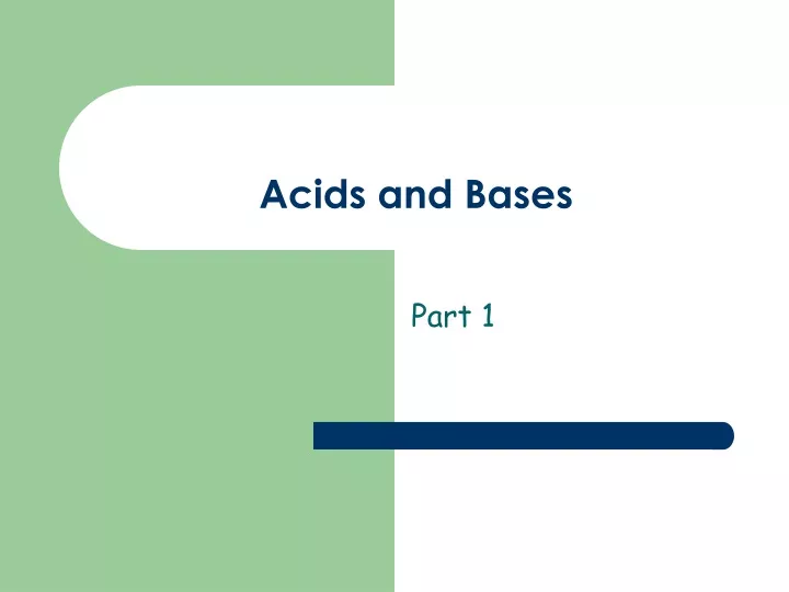 acids and bases