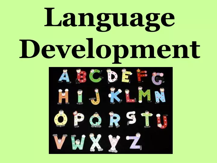 language development