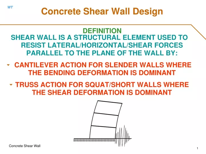 concrete shear wall design definition