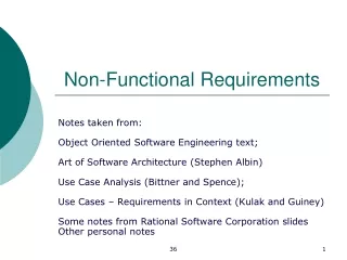 Non-Functional Requirements