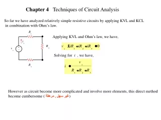 Chapter 4    Techniques of Circuit Analysis