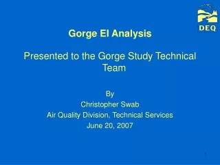 Gorge EI Analysis