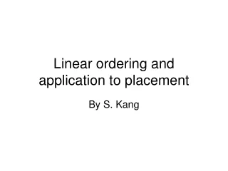 Linear ordering and application to placement